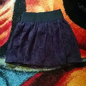 5/$25  dark purple mini skirt, size XS